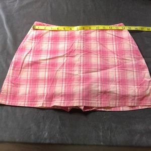 City Streets pink plaid skort size 7